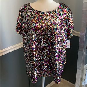 INC International Concepts Sparkly, sequined top